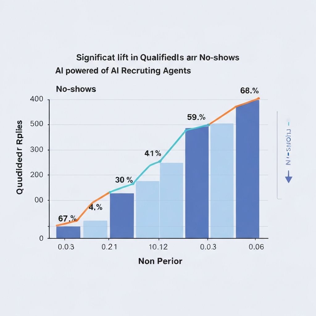 Chart: lift in qualified replies and drop in no‑shows after AI agents.
